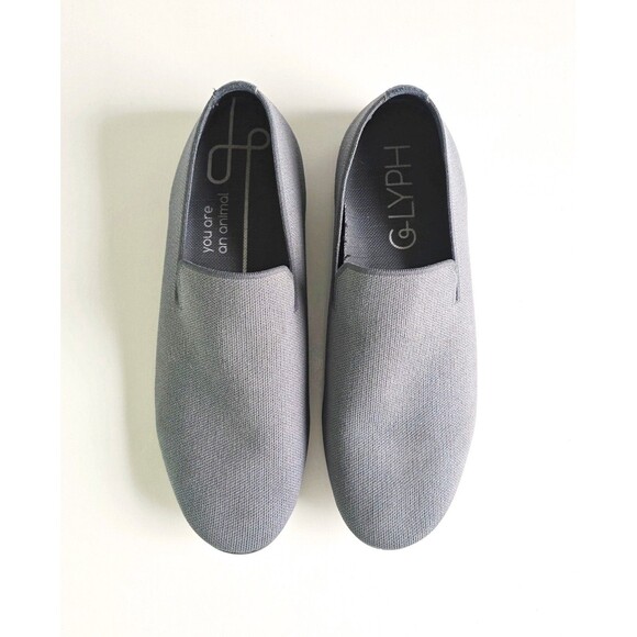 GLYPH Men\'s Rhino Loafers Gray Sz 9.5 Knit Slip On Comfort Stretch Slip On